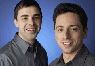 Larry Page and Sergey Brin of Google